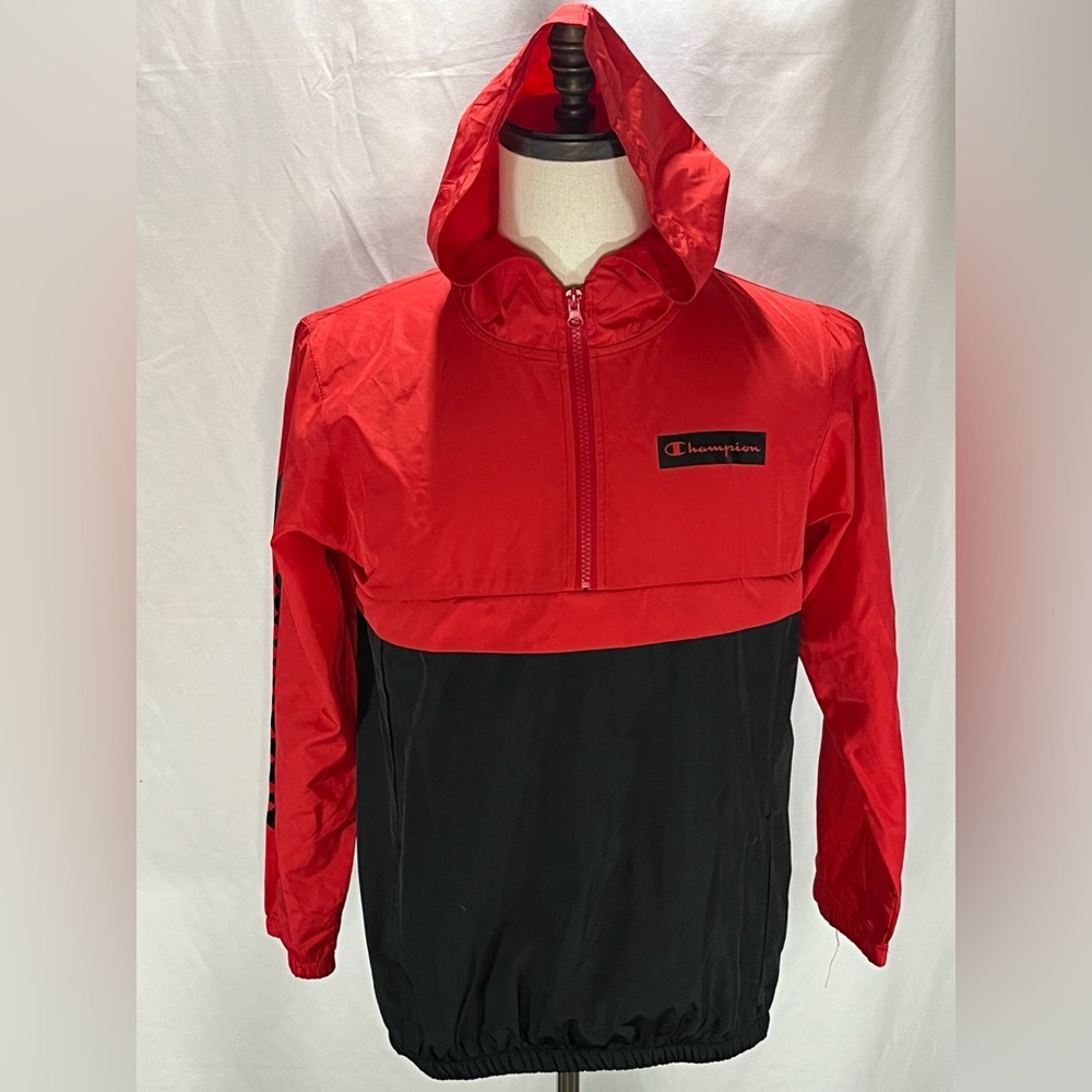 Champion Authentic Activewear Anorak Pullover Y2K Youth Windbreaker Jacket